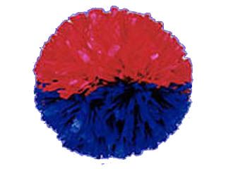 Two Color Side-By-Side Show Pom 4 Inch